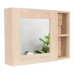 TUHOME - Botiquin Para Baño Cairo 40x55x12.1 Cm Rovere Con Espejo