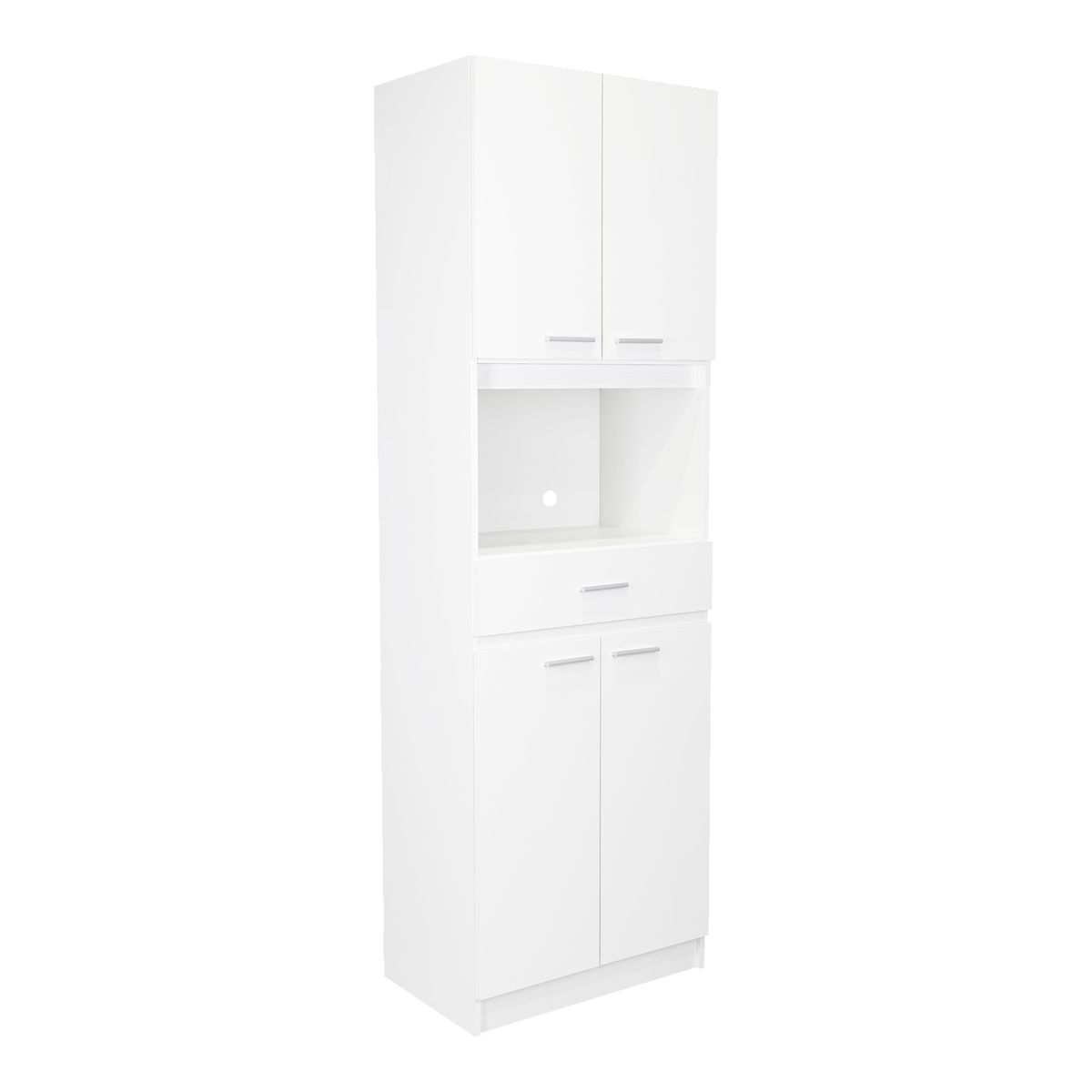 TUHOME - Mueble De Cocina Para Microondas Bau Blanco 196x62x39,5 Cm