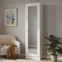 TUHOME - Clóset 1 Puerta(s) 3 Repisa(s) 49.1x180.8x30.2 cm Blanco