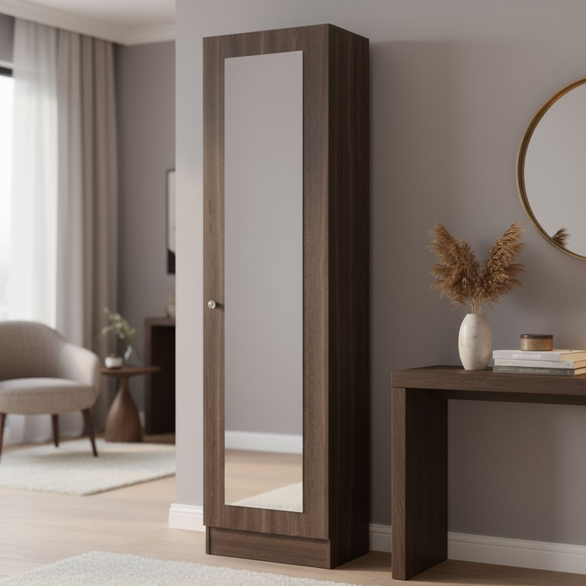 TUHOME - Clóset 1 Puerta(s) 3 Repisa(s) 49.1x180.8x30.2 cm Milan