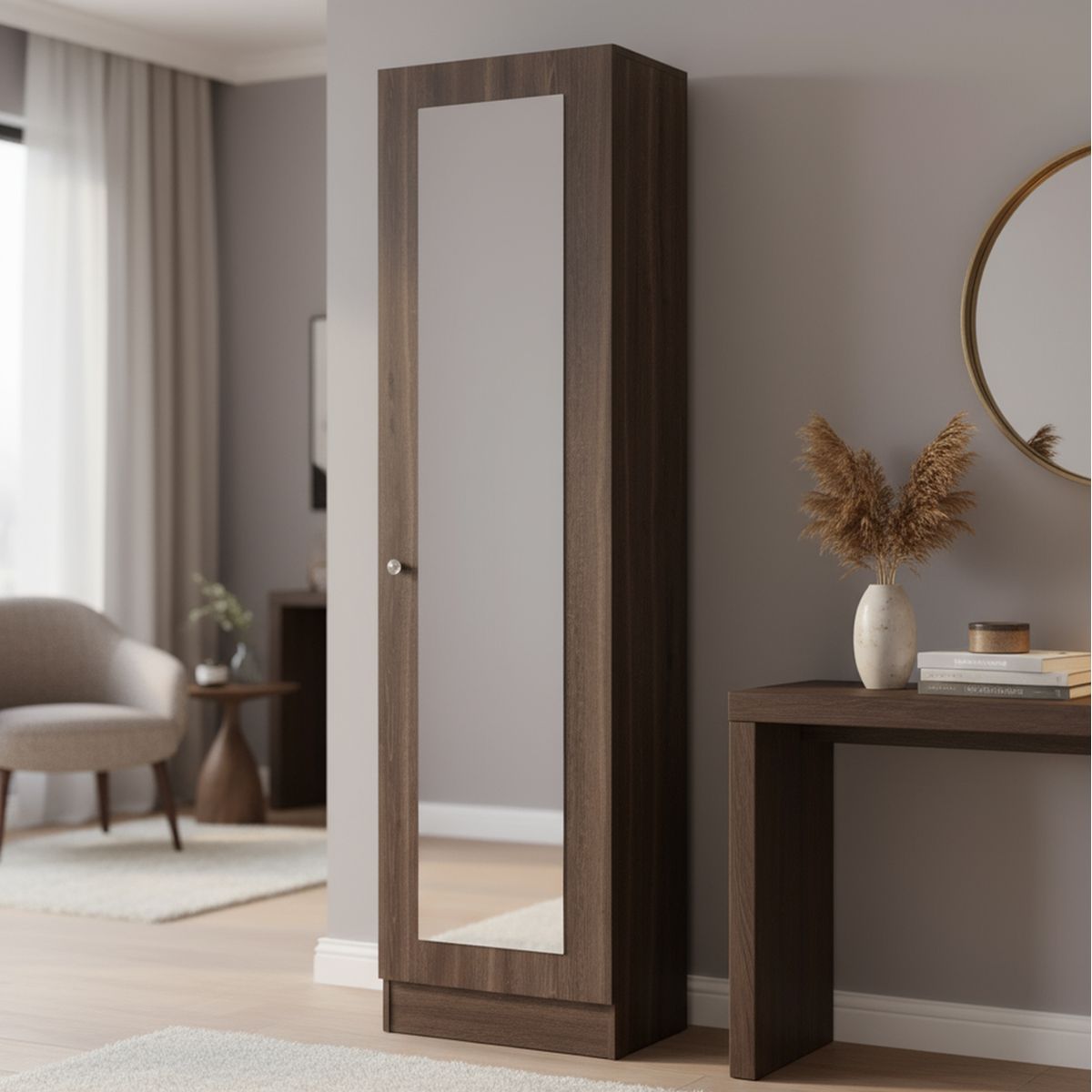 TUHOME - Clóset 1 Puerta(s) 3 Repisa(s) 49.1x180.8x30.2 cm Milan