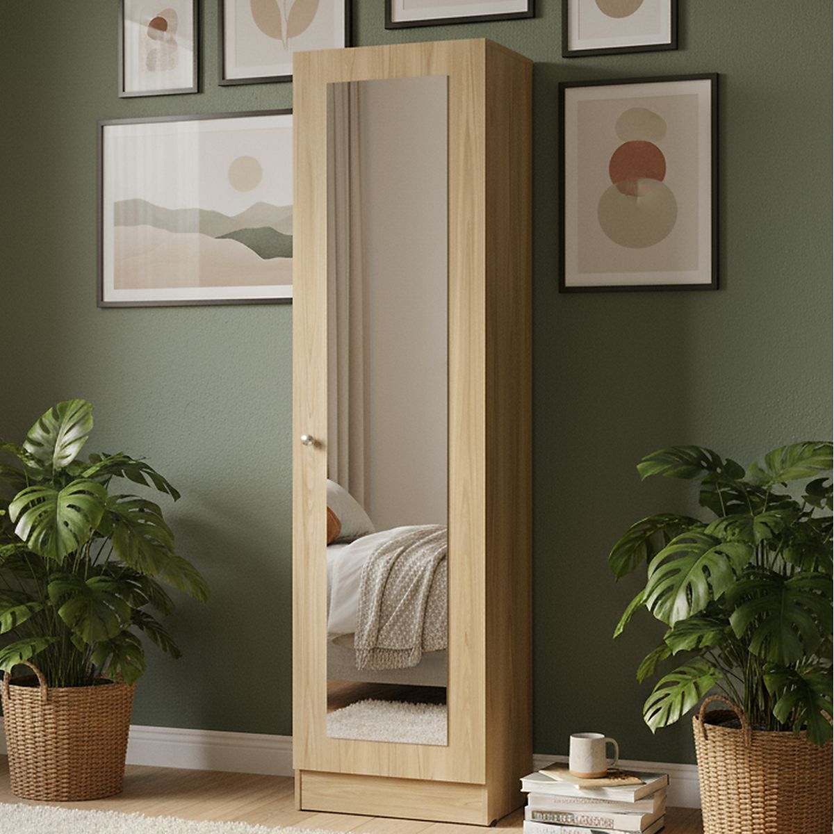 TUHOME - Clóset 1 Puerta(s) 3 Repisa(s) 49.1x180.8x30.2 cm