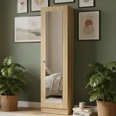 TUHOME - Clóset 1 Puerta(s) 3 Repisa(s) 49.1x180.8x30.2 cm Fresno