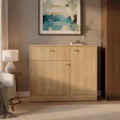TUHOME - Cómoda 1 Cajón(es) Praga 100x80x30.2 cm Fresno