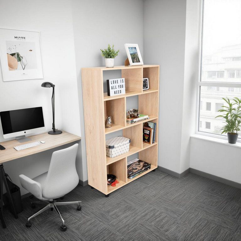 TUHOME Librero Office Melamina 8 Nivel(es) 80.1x122.2x28.8 cm