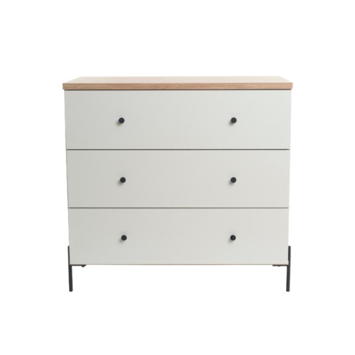 ONESSTA - Cómoda 3 Cajón(es) 90x88x45 cm Vainilla/itapua