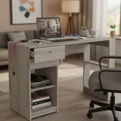 TUHOME - Escritorio Home Ceniza 120.2x75.6x47.3 cm