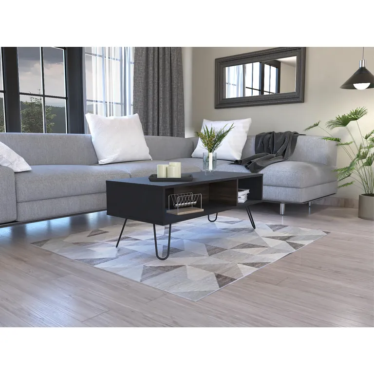 TUHOME Mesa centro 40x101x45 cm