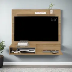 TUHOME - Panel TV 55 " Beijing Fresno europeo/wengue 140x120x31.5 cm