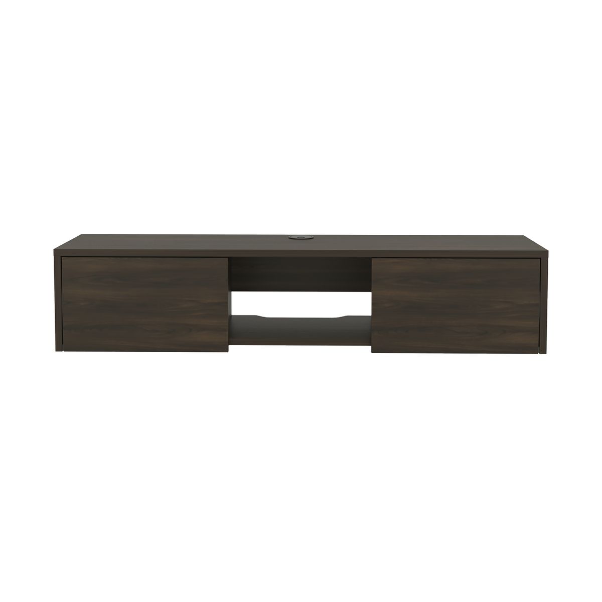 TUHOME - Repisa TV 65 " Glen Nogal europeo 125.1x26.8x29.7 cm