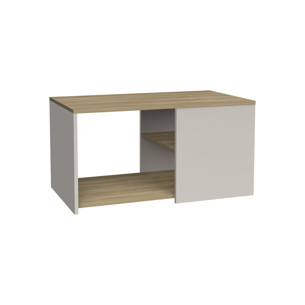TUHOME - Mesa de Centro Adel Capri/fresno europeo 80.1x45.1x42.1 cm
