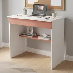 TUHOME - Escritorio Ohio Blanco/arupo 80x73x49.8 cm