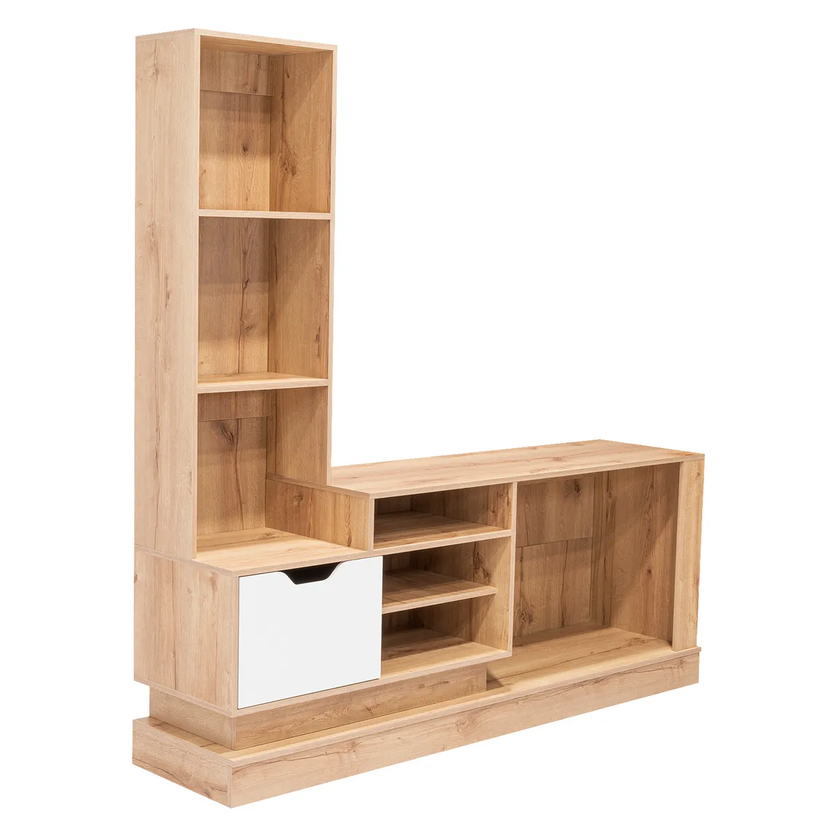 TUHOME - Estante TV 55 " Blake Duna/blanco 177.7x181.4x43.1 cm