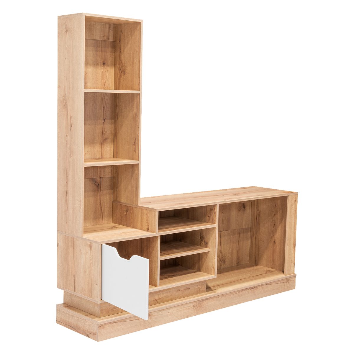 TUHOME - Estante TV 55 " Blake Duna/blanco 177.7x181.4x43.1 cm
