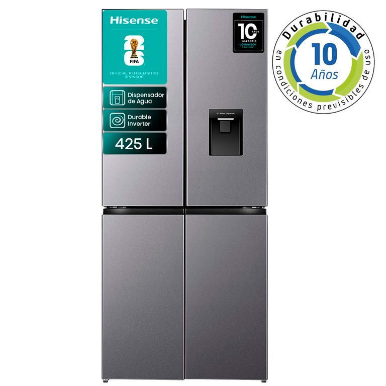 HISENSE Refrigerador French Door No Frost 425 Litros Inox RQ5P431NMDA