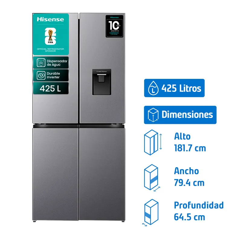 Refrigerador French Door No Frost 425 Litros Inox RQ5P431NMDA