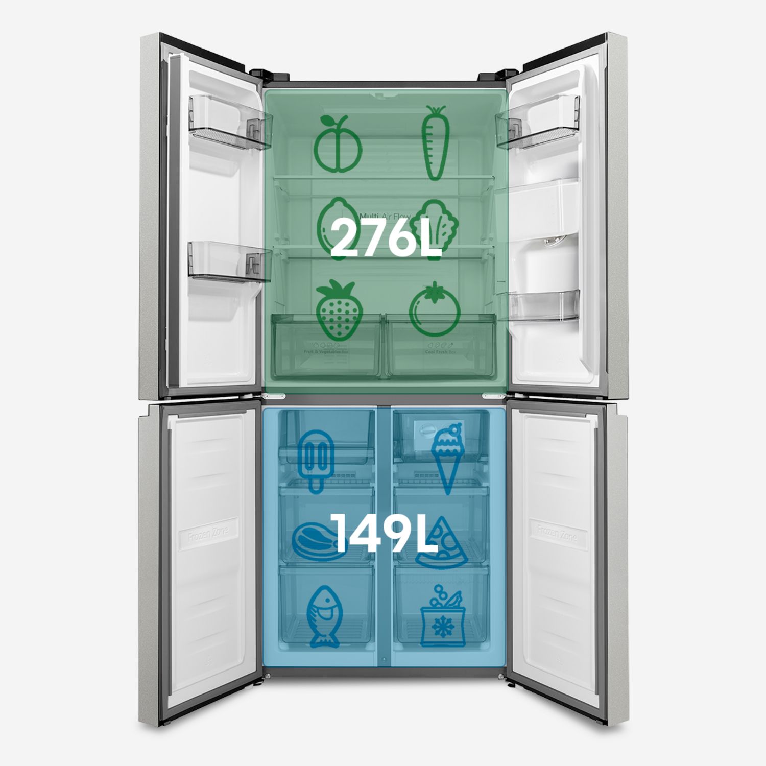Refrigerador French Door No Frost 425 Litros Inox RQ5P431NMDA