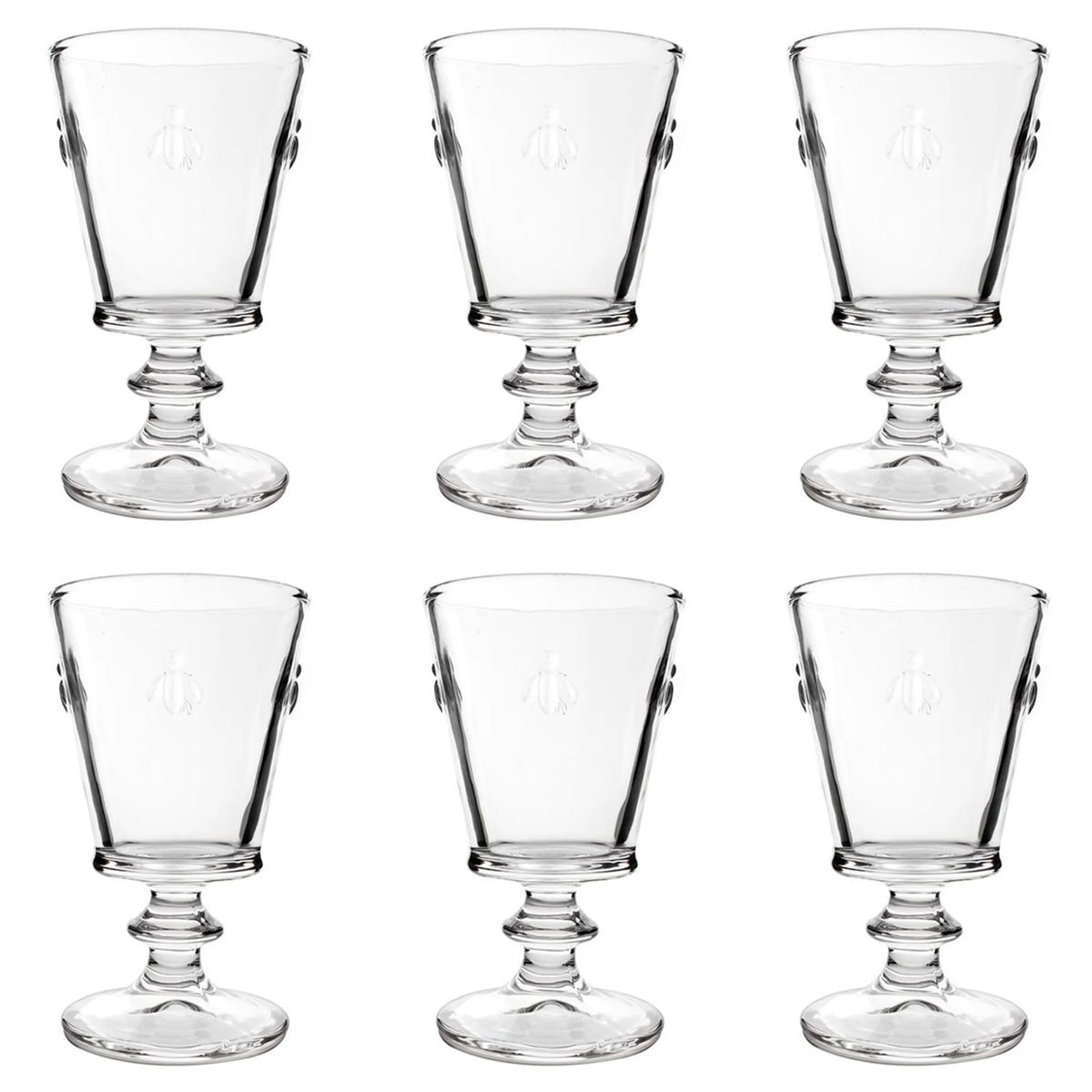 LUGANO - Set 6 Copas de Vidrio 245 ml Transparente