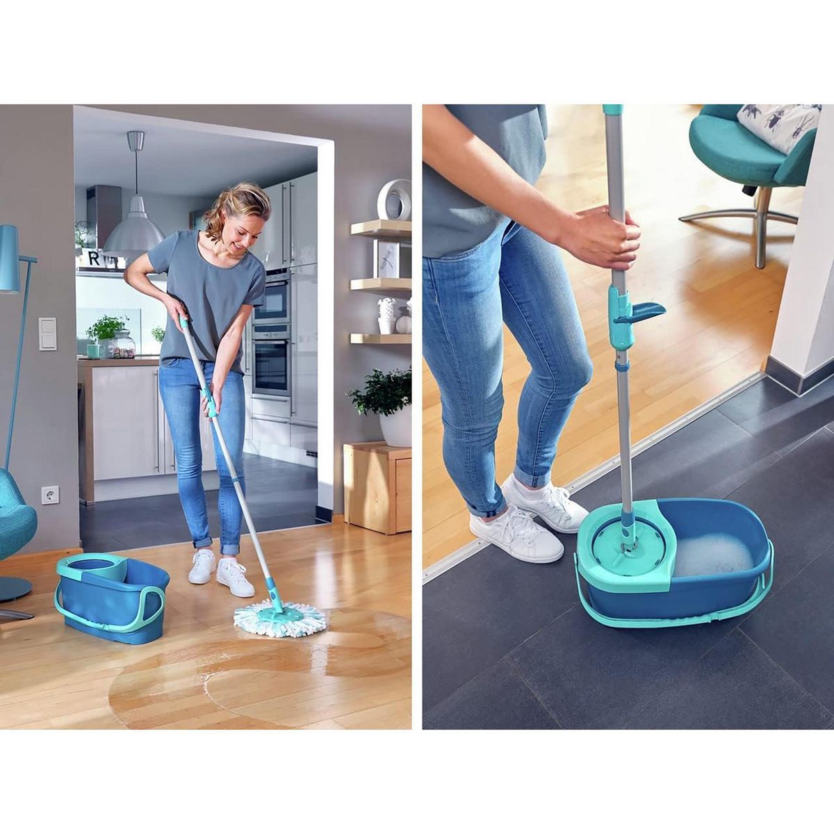 LEIFHEIT - Mopa y balde centrifuga Clean Twist