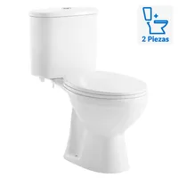 Toilet Two piece a Piso 20,5 cm 6 Litros VALENCIA Blanco