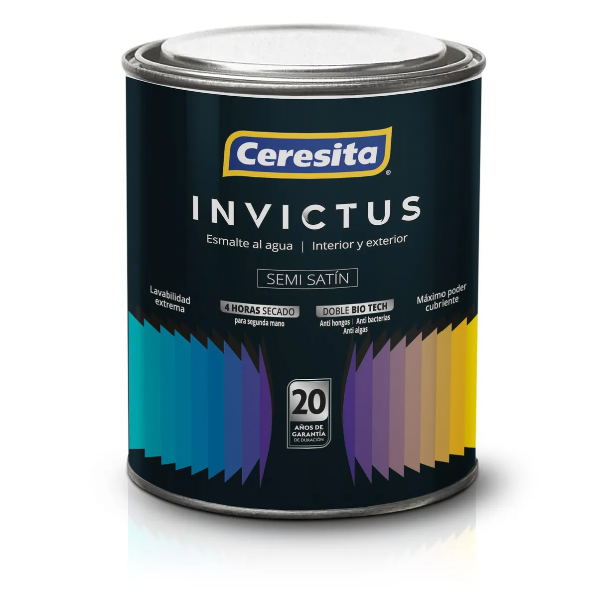 CERESITA - Esmalte al agua Galón 0.25 galón(es) Semisatín Blanco Invictus