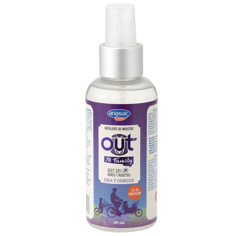 Repelente de insectos liquido all family 140 ml