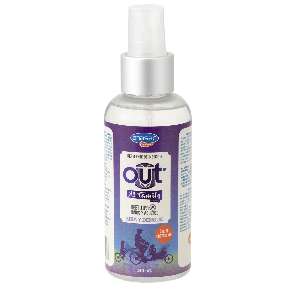 ANASAC - Repelente de insectos liquido all family 140 ml
