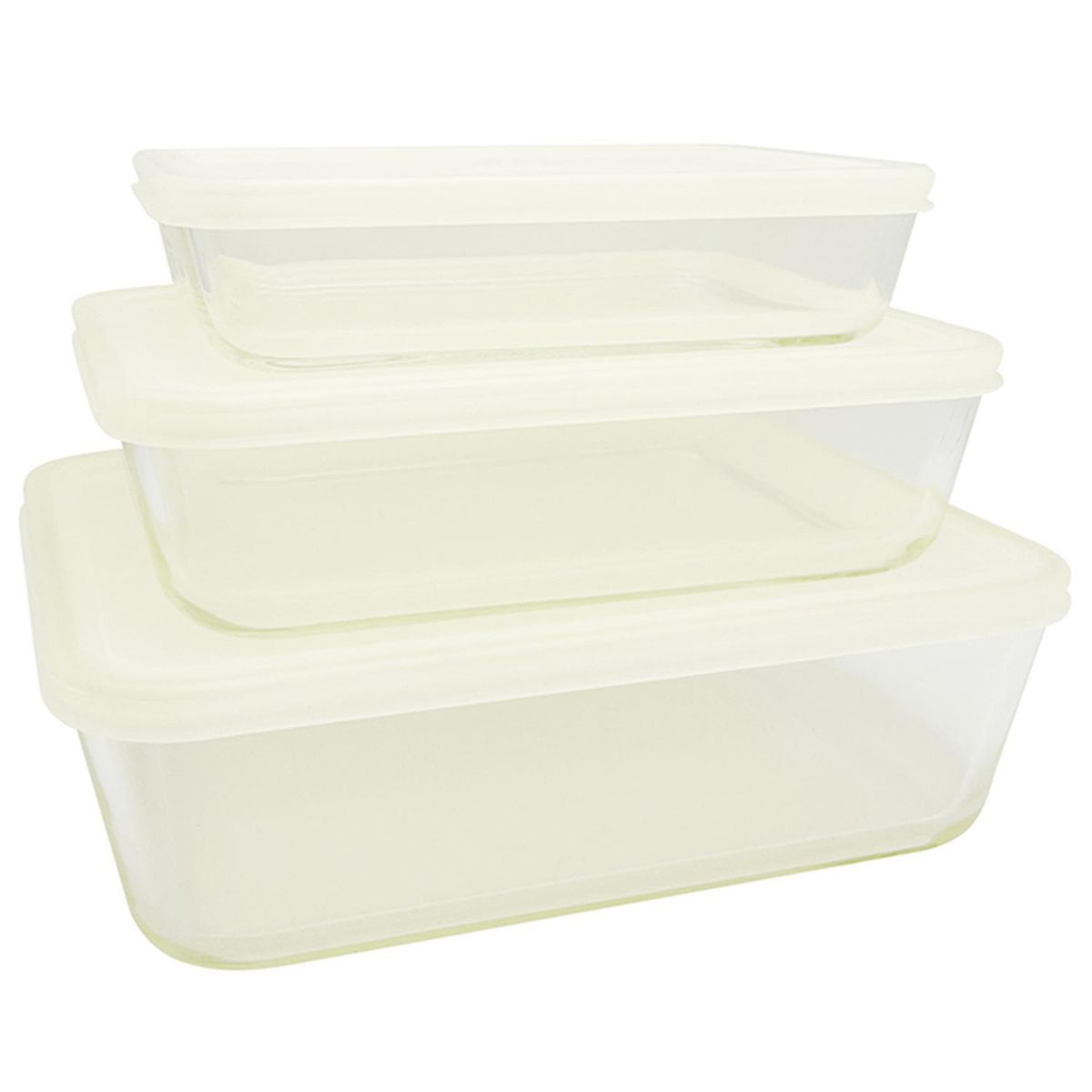 DORAL - Set 3 contenedores de vidrio con tapa brisk