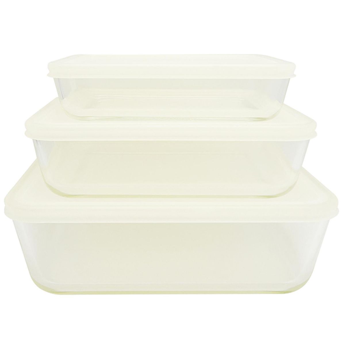 DORAL - Set 3 contenedores de vidrio con tapa brisk