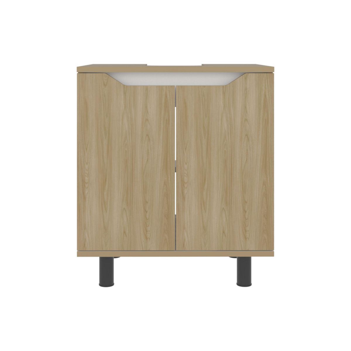 TUHOME - Mueble de baño Para lavamanos Marlo 2 puertas fresno y blanco