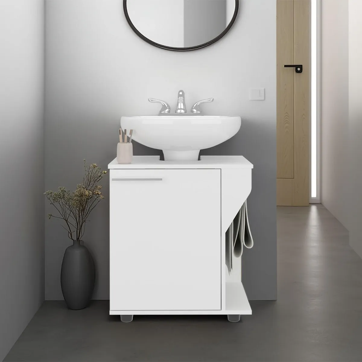 TUHOME - Mueble de baño para lavamanos Phillips 1 puerta blanco