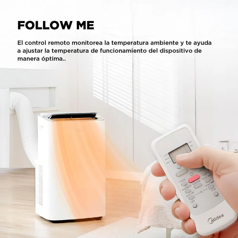 Midea SmartFlex MPPXA-12HRN8 Portátil 12000 BTU Frío/Calor Wi-Fi Blanco, foto 7
