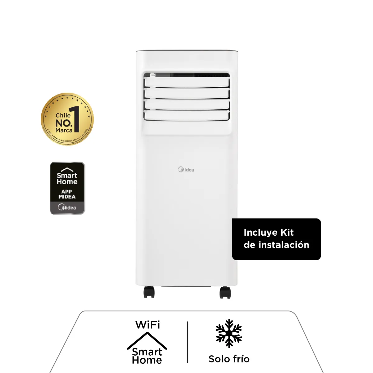 MIDEA - Aire Acondicionado 9000 MPPA-09CRN7