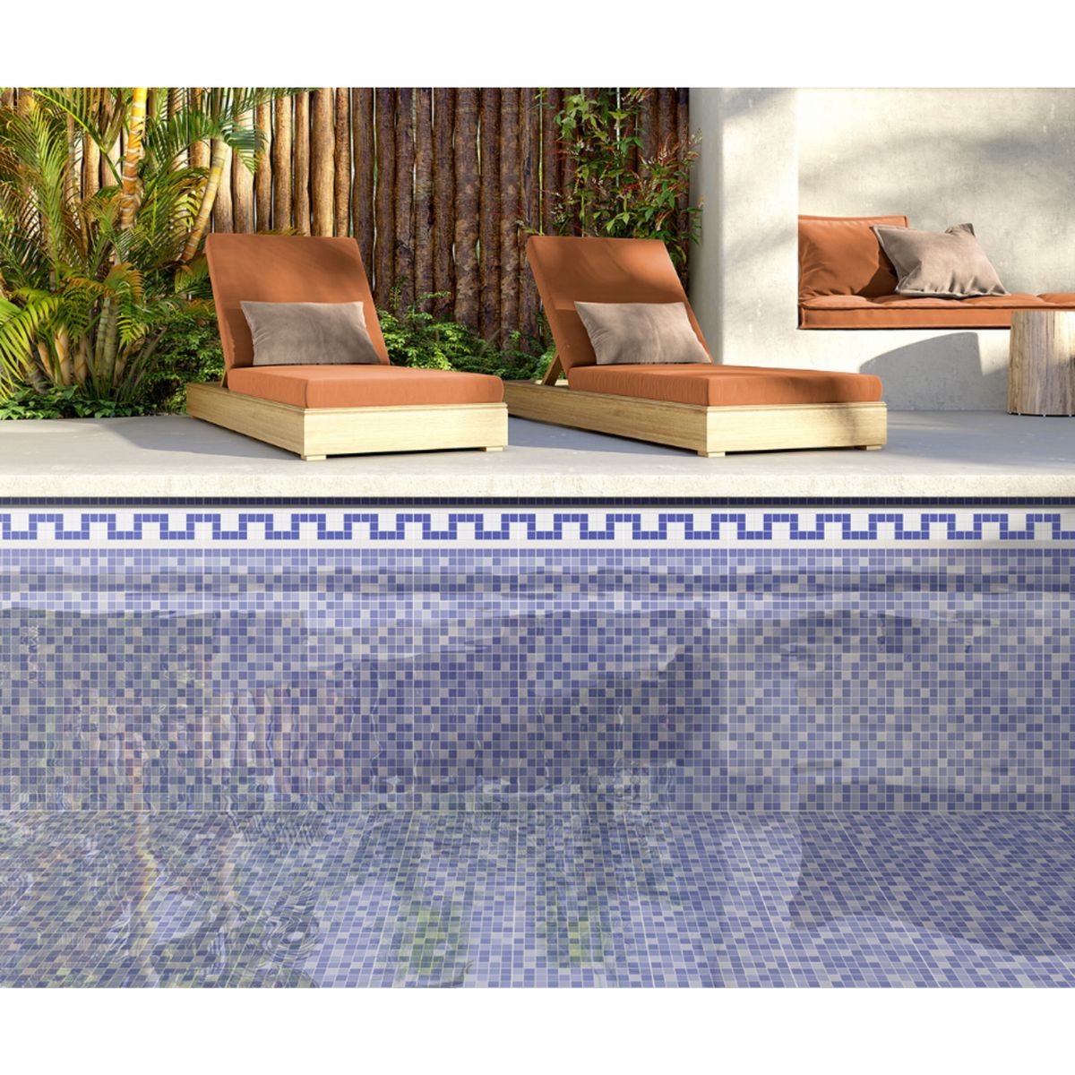 SUPER CERAMICA - Cerámica 33.3x33.3 cm Pool Marino Azul, Celeste,Gris 1.56 m2