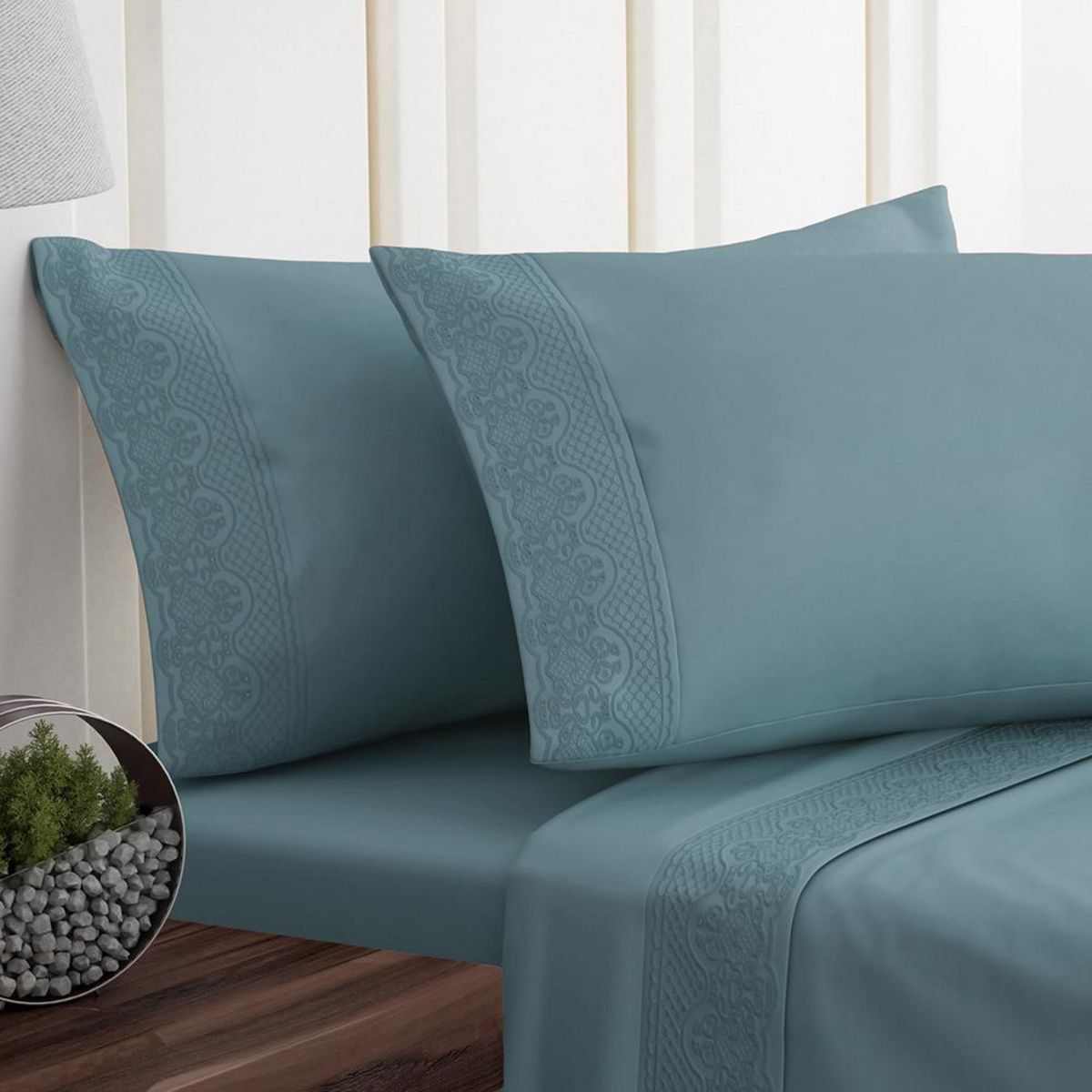 DORAL - Juego Sabanas Santorini 1.5 plazas 200 Hilos 