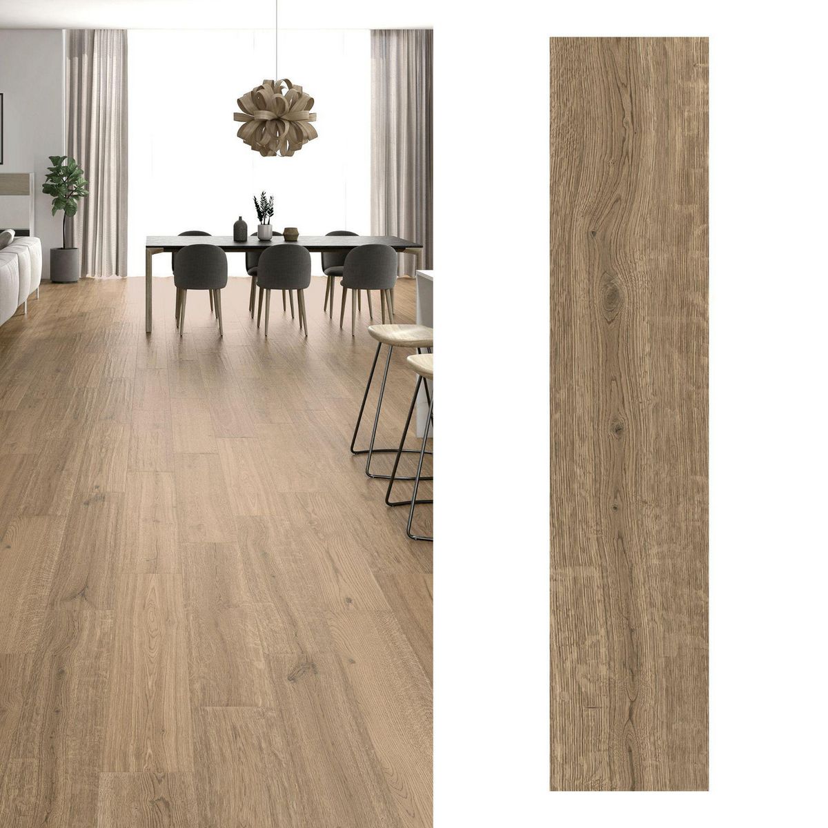 GENERICO - Porcelanato 23x120 cm Baywood Honey Café Claro 1.66 m2