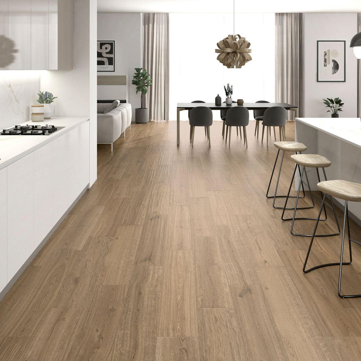 GENERICO - Porcelanato 23x120 cm Baywood Honey Café Claro 1.66 m2