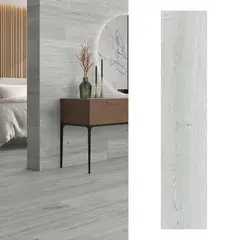 NEOX CERAMICA - Porcelanato 23x120 cm Baywood Pearl Gris claro 1.66 m2