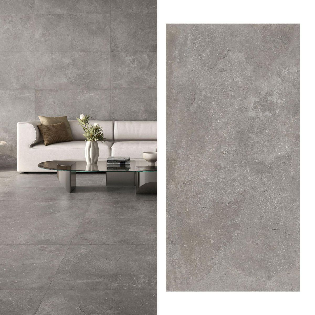 GENERICO - Porcelanato 60x120 cm Cassian Ash Gris Claro 1.42 m2
