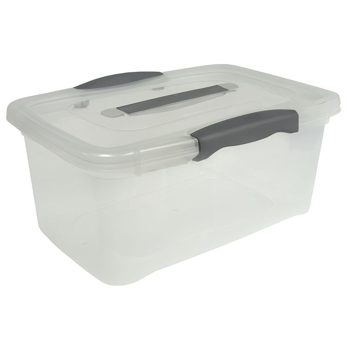VITALY - Caja 22x15x33 cm Transparente/Gris