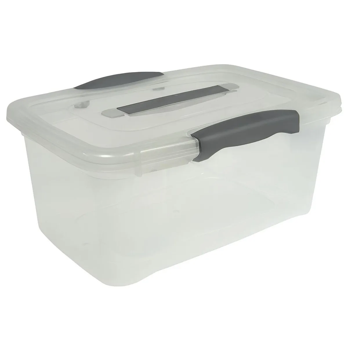 VITALY - Caja 22x15x33 cm Transparente/Gris