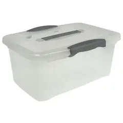 VITALY - Caja 22x15x33 cm Transparente/Gris