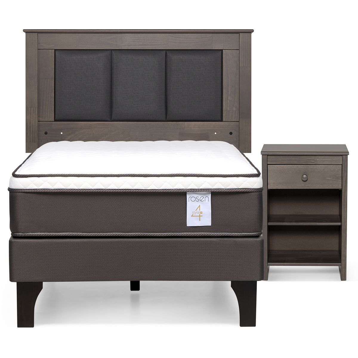ROSEN - Cama Europea New Style 4 Plus 1,5 plazas Muebles Rachel