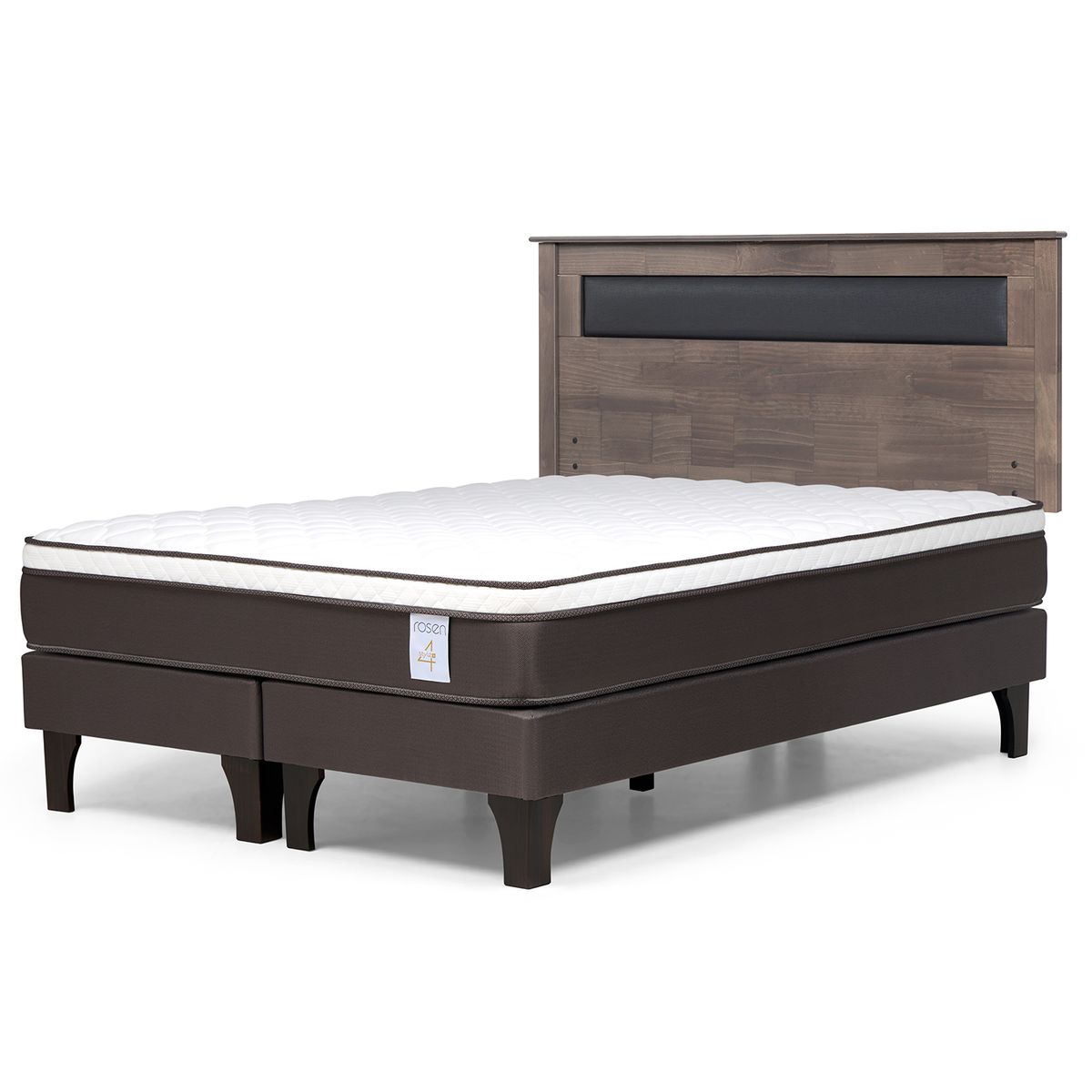 ROSEN - Cama Europea New Style 4 Plus 2 plazas Respaldo Ferrara