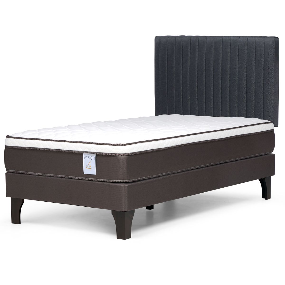 ROSEN - Cama Europea New Style 4 Plus 1,5 plazas Respaldo Lucio