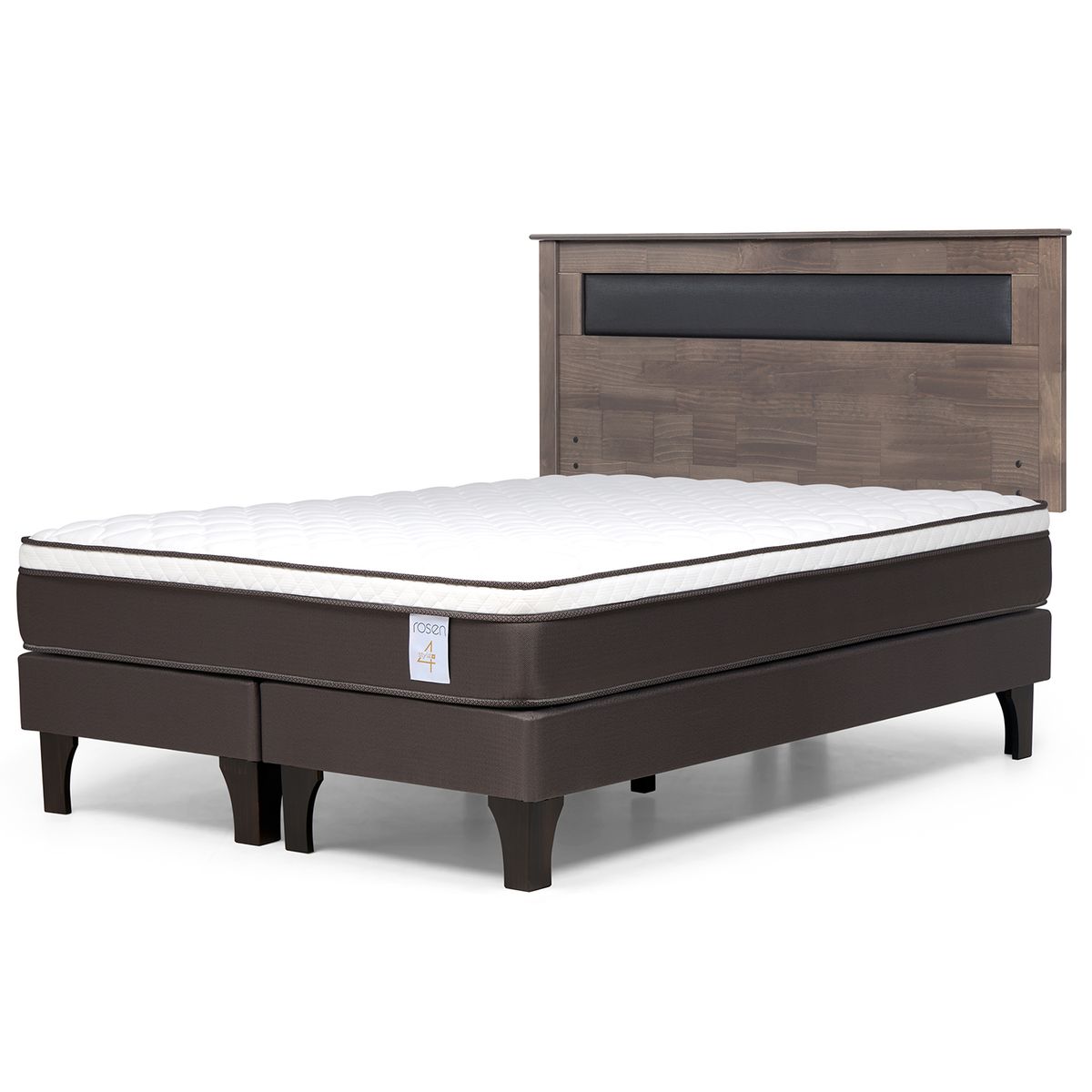 ROSEN - Cama King Europea New Style 4 Plus Chocolate