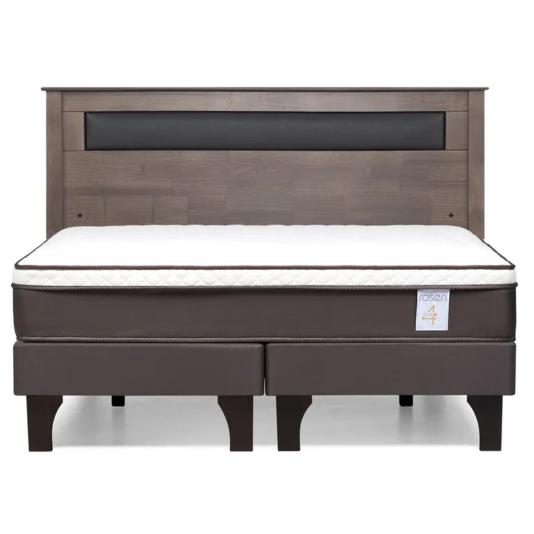 ROSEN Cama Europea New Style 4 Plus King Respaldo Ferrara
