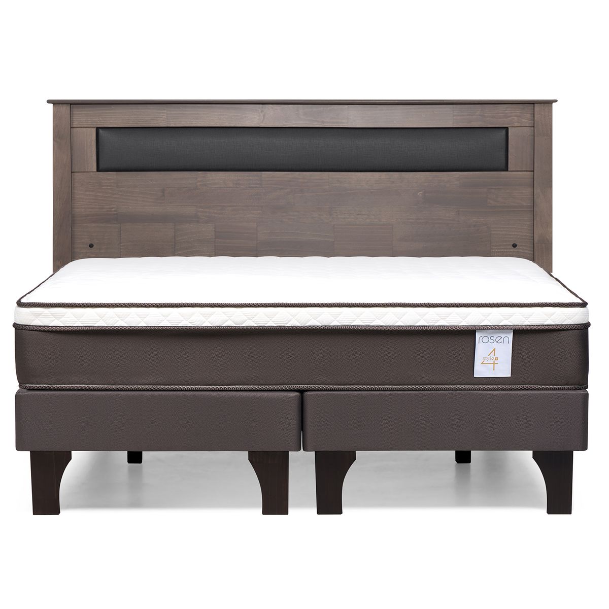 ROSEN - Cama King Europea New Style 4 Plus Chocolate