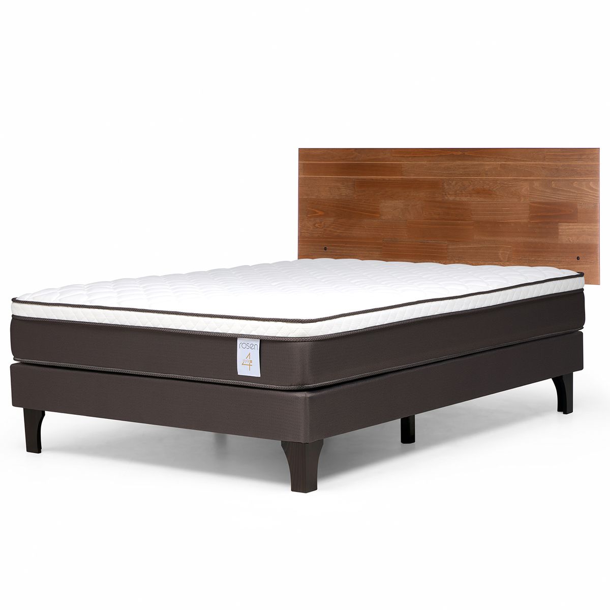 ROSEN - Cama Europea New Style 4 Plus 2 plazas Respaldo Tabor