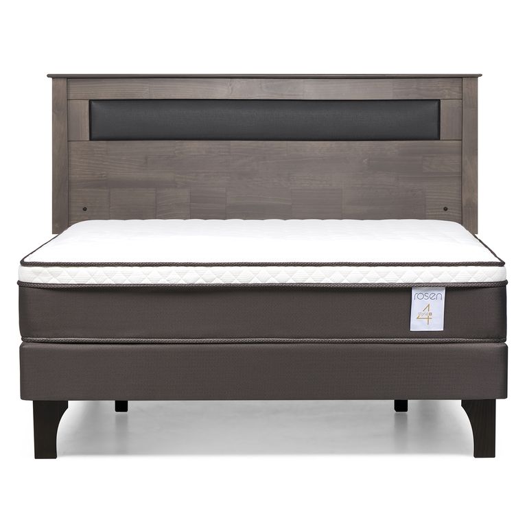 ROSEN Cama Europea New Style 4 Plus 2 plazas Respaldo Ferrara